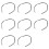 8X Silicone 28 Inch 6mm Universal Vehicle Replacement Wiper Blade Refill 1