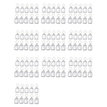 100x Clear Acrylic Plastic Blank Keyrings Insert Passport Photo Keychain Keyfob