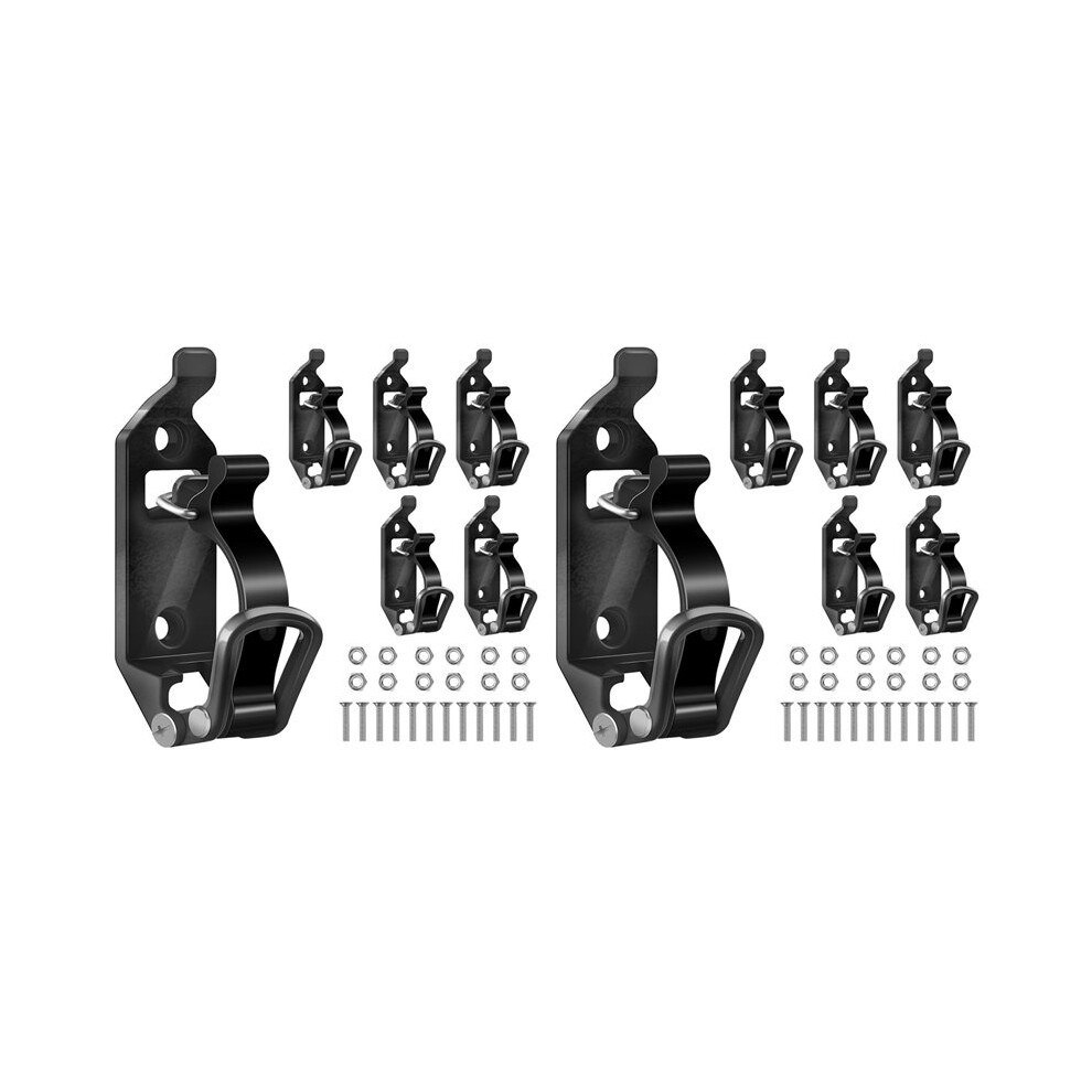 12Pcs Shovel Mount For Roof Rack, Metal Rubber Clamp Mounting Brackets, Durable Axe Holder Clamp Mount Kit (Black) Black 4712864475967