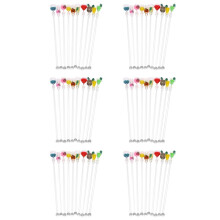 60 St Cocktail Omrörare Dryck Mixer Stick Set Akryl Cocktail Mixer Mixer Bar Tillbehör Swizzle Omrörare
