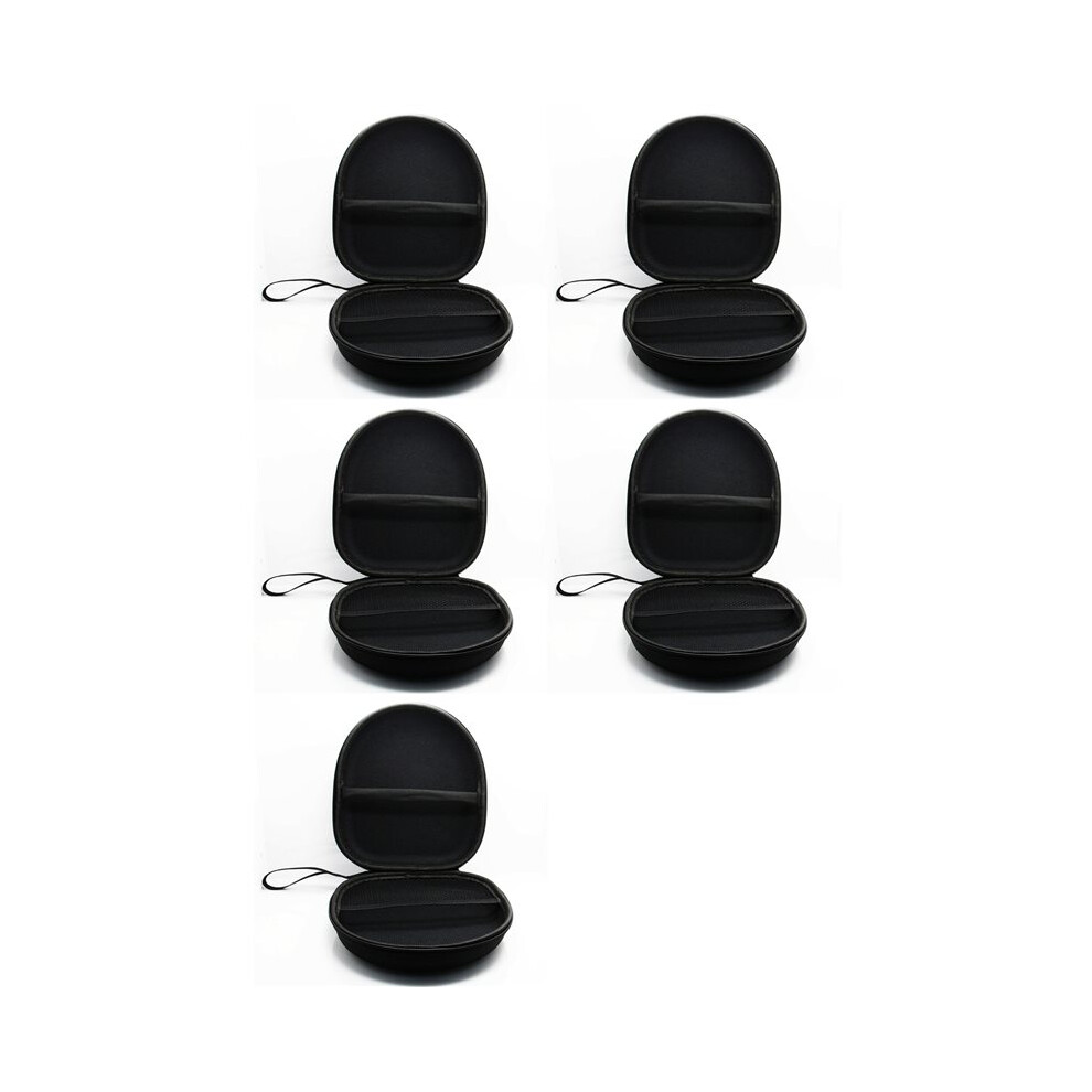 5Pc Hard Case Storage For Headphones Earphone Cable Earbuds Carrying Pouch Bag Card Hold Box Black 6032117858346
