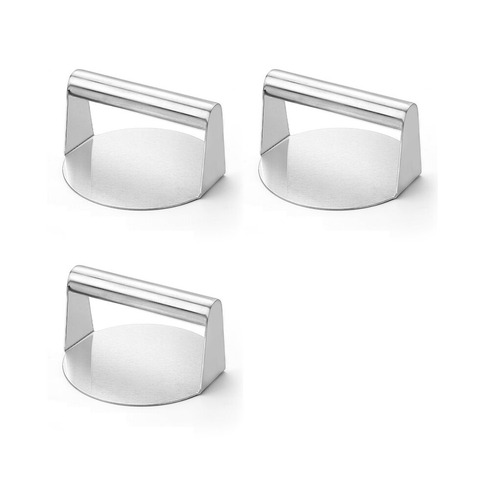 Semoic 3X Stainless Steel Smash Burger Press Hamburger Patties Meat Masher Circular Meat Press Mold For Meats For Kitchen