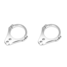 2X Universal 51MM Steering Damper Fork Frame Mounting Clamp Bracket Foot Fixer for