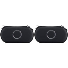 2X para PSP Carring Case Bolsa de Viagem Portátil Bolsa com Zíper Compatível para Console de Jogos  PSP 1000 2000 3000 (Preto)