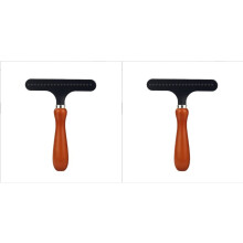2X Râteau à Tapis, Râteau de Toiletteur à Tapis, Épilateur de Poils D'Animaux, Peigne en Fer avec Manche en Bois pour L'Enlèvement des Tapis