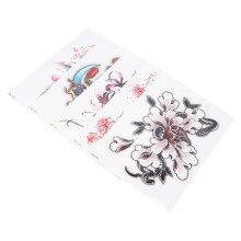 Damen Blumen Wasserdichte temporäre Tattoo-Aufkleber 148x210mm