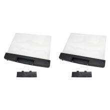 2X Lampe de Lecture à Vision Nocturne à Écran Plat LED, Lampe de Lecture pour Protection des Yeux, Lampe de Lecture de Nuit pour Étudiant Noire