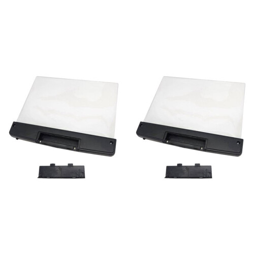 2X LED Flat Panel Night Vision Reading Light, Eye Protection Reading Light Student Night Reading Light Black