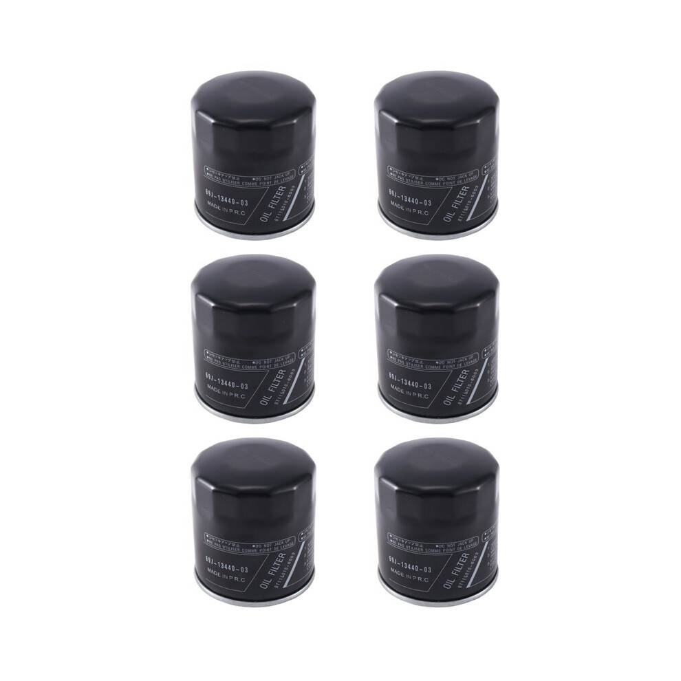 6X For 69J-13440-01-00 F150,F200,F225,F250 Outboard Oil Filter 69J-13440-03-00 Black 6032765429776