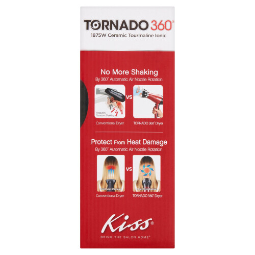 Πιστολάκι μαλλιών Tornado360 1875W με κεραμική τουρμαλίνη και ιονική επίστρωση 2