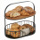 2 Tier Bread Basket Countertop Storage Rack Durable Steel 1