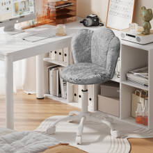 (Diamond Velvet, Grey) Office Chair, Adjustable Height Swivel Chair