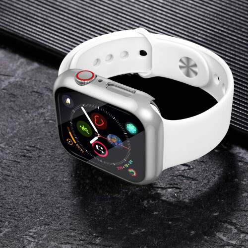 Συμβατό με Apple Watch44mm (SE/6/5/4), Λεπτή θήκη + προστατευτικό οθόνης, σκληρό εξώφυλλο 2