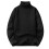 Men's Knit Turtleneck Sweater Ribbed Long Sleeve Basic Solid Pullover Sweater Casual Winter Thermal Sweater Tops 2