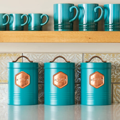 Cooks Professional Cooks Professional 5 Piece Kitchen Storage Set | Teal / Copper 2