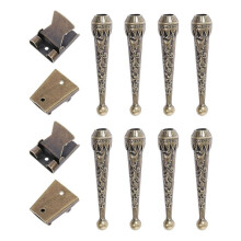 12pc Bolo Tie Findings Kit 8Pcs Bolo Tie Tips Replacement End Caps & 4pcs Iron Bolo Tie Slider for DIY Bolo Tie Making B