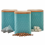 Cooks Professional Cooks Professional 5 Piece Square Kitchen Storage Set with Bamboo Lids | Teal 4