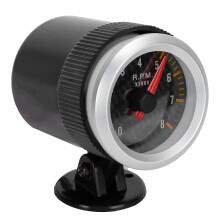 Tachometer 52mm/2,05 Zoll 0–8000 U/min Carbonfaser-Panel für 4/6/8-Zylinder-Fahrzeuge