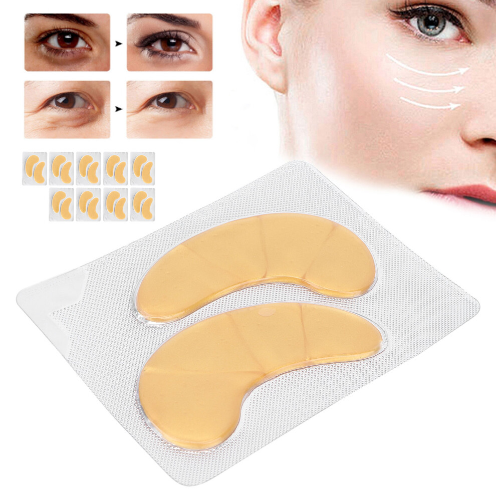 Dark 10 Pcs Collagen Eye Masks For Puffy Circles & Wrinkles, Moisturizing