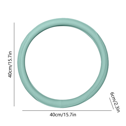 Sky Blue Thin Sports Leather Steering Wheel Cover 1