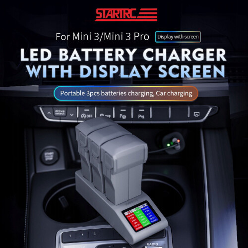 Κόμβος φόρτισης μπαταρίας Mini4Pro με οθόνη LED, συμβατό με DJI Mini4Pro/3Pro/3, αμφίδρομη 2