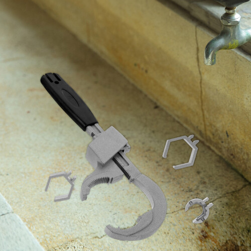 Sink Bathroom Wrench Universal Adjustable Spanner Plumbing Tools Taps Red 1