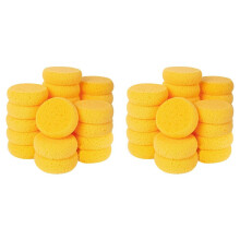 48Pcs Round Pottery Sponges, Round Artist Sponge, Pottery Sponges for Clay Leather Care Horse Tack Maintenance