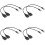 8X Headset Adapter RJ9 Plug Dual 3.5 mm Audio Socket Socket to Plug RJ9 Plug Adapter Converter Cable for Telephone 2