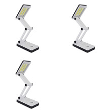 3X Super Hell COB LED Tragbare Schreib Tisch Lampe Faltbare Presse Empfindliche Steuer Batterie und USB Strom Versorgung (Keine Batterie)