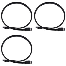 3X PCIE 4.0 X4 GEN4 SAS4 Oculink Cavo SFF-8611 Cavo di Prolunga Morbido Intrecciato GPU SSD OCuLink 4X Cavo Argentato 24 Gbps