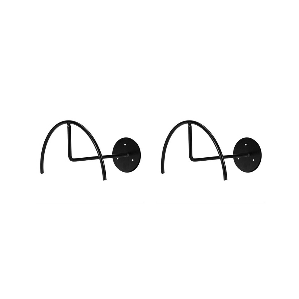 Semoic 2Pcs Carbon Steel Semicircle Rack Baseball Hat Storage Shelf Wall Hanging Hat Stand Hat Support