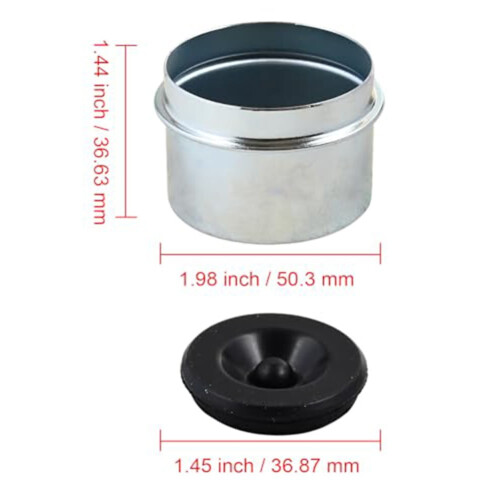 Cache-poussière d'essieu de remorque 1,98 pouce, 4 pièces 2