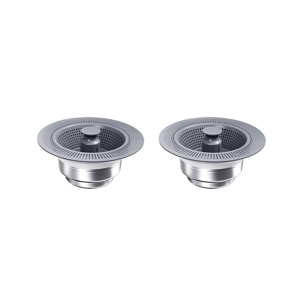 2X 3-In-1 Kitchen Sink Drainage Filter Abs Basket Stainless Steel - Sink Plug Quick Drainage Kitchen Sink Plug 6032396894431