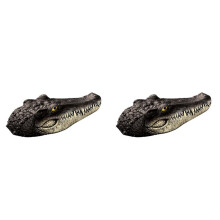 2X Tête D'Alligator Flottante, Leurre de Tête D'Alligator pour Piscine, Tête D'Alligator pour Piscine et Étang, Canards Dissuasifs
