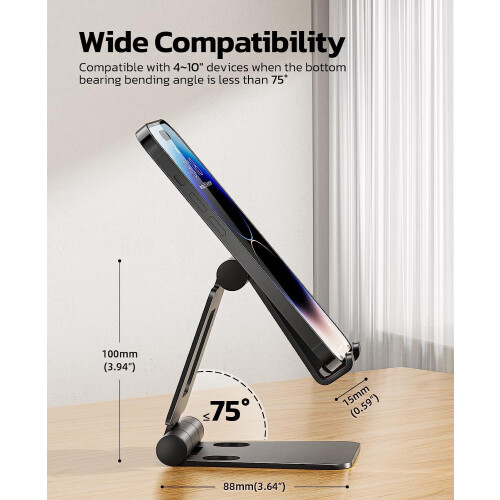 Dual Folding Phone Stand for iPhone and All Phones, 2-Pack 2