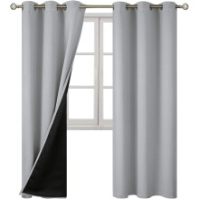 Eleganckie panele termoizolacyjne, 100% zaciemniające zasłony do całkowitego zaciemnienia pomieszczenia, dźwiękoszczelne zasłony dwuwarstwowe