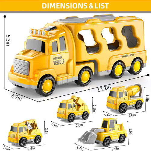 Simulation Engineering Vehicle Toy with Music Lights 2