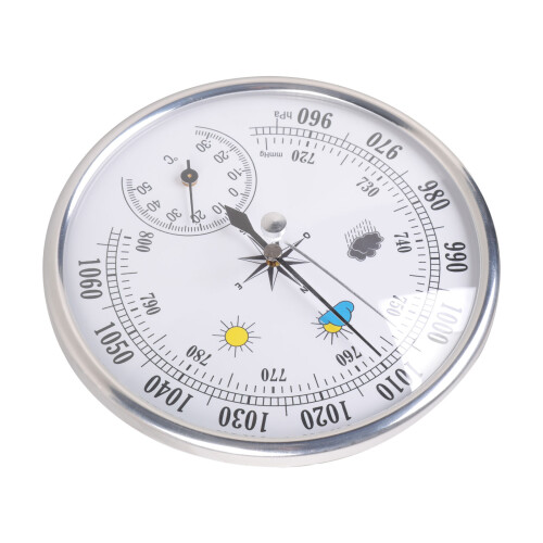Clear Scale Professional Metal Barometer And Temperature Meter