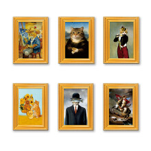 Artistic Refrigerator Magnets Cats Art Print Painting Strong-2