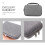 travel tech organizer Cable Organizer Bag Grey 1Pcs 8
