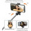 Τρίποδο Selfie Stick με αποσπώμενο τηλεχειριστήριο Bluetooth, συμβατό με iPhone15Pro Max/15Plus/14/13, 3