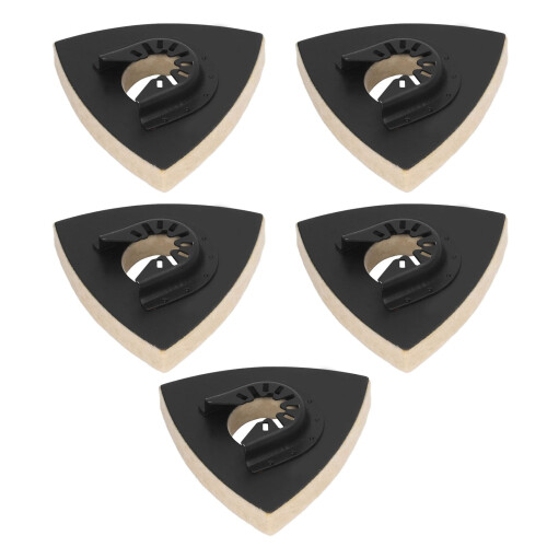 Oscillating Buffing Pad Triangular Felt 5 pcs 1