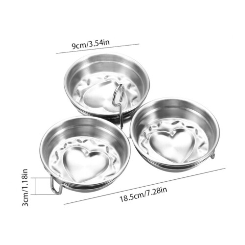 304 Stainless Steel 3-Cup Egg Poacher 2