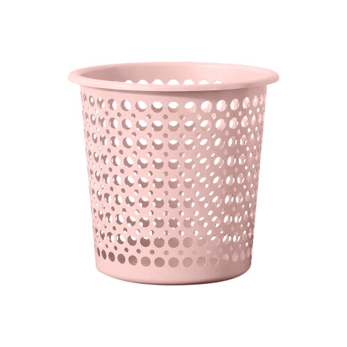 Perforated Plastic Trash Can for Bathroom, Bedroom, Office, Kitchen – Small Space Waste Bin 1