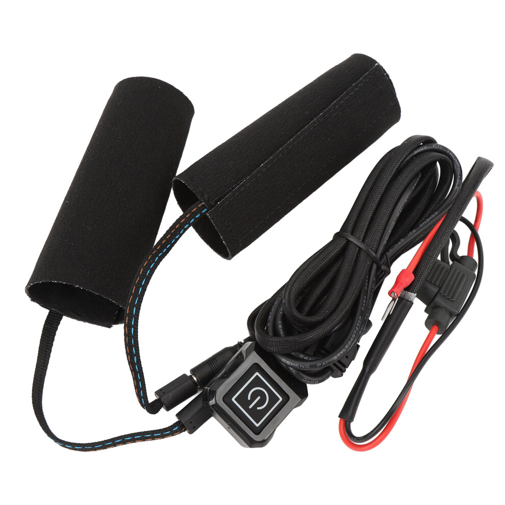 Motorcycle Heated Grip Cover 12V Waterproof, 3 Temp Settings, 105Cm Cord 5071390805433