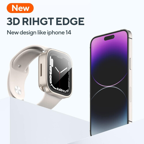 XiHAMA2-Pack2-σε-1 Αδιάβροχη θήκη συμβατή με Apple Watch SE, SE6, 5, 4 – Προφυλακτήρας υπολογιστή + 1