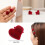 10 τεμάχια κλιπ μαλλιών Sweet Heart Flocking, χαριτωμένες μίνι βελούδινες φουρκέτες Love για 5