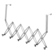 Porte-manteau à suspendre à la porte – Acier inoxydable, extensible, 6