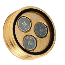 3pcs Green Laminated Pool Cue Tips Set with Storage Box, Pigskin Replacement