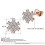 Snow Stud Earrings for Women Gold Plated Austrian Crystal 2 5